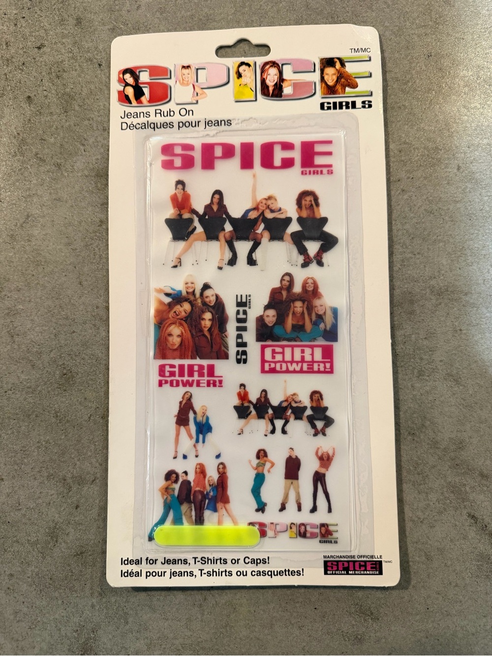 Spice Girls Vintage 90s rub on for clothing